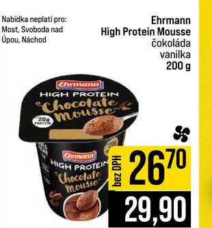 Ehrmann High Protein Mousse čokoláda vanilka 200 g
