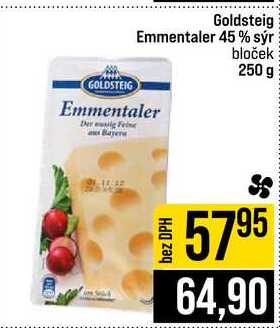 Goldsteig Emmentaler 45% sýr bloček 250 g 