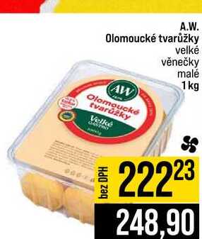 A.W. Olomoucké tvarůžky velké věnečky malé 1kg