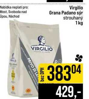 Virgilio Grana Padano sýr strouhaný 1kg