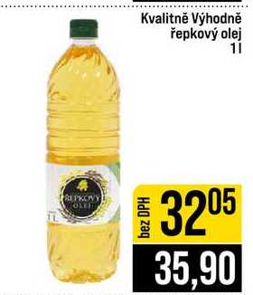 Kvalitně Výhodně řepkový olej 1l