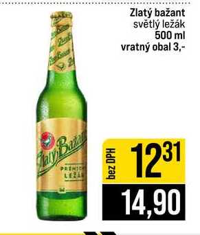 Zlatý bažant světlý ležák 500 ml 