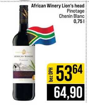 African Winery Lion's head Pinotage Chenin Blanc 0,75l