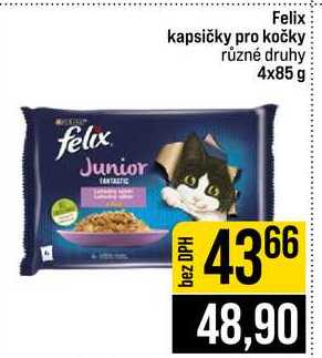 Felix kapsičky pro kočky různé druhy 4x85 g