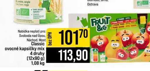 Classic ovocné kapsičky mix 4 druhy (12x90 g) 1,08 kg 