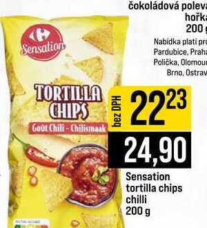 Sensation tortilla chips chilli 200 g