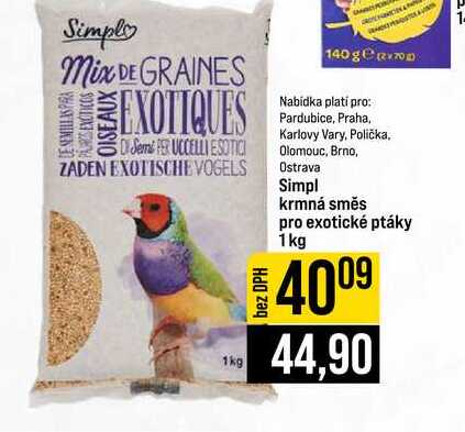 Krmná směs pro exotické ptáky 1kg