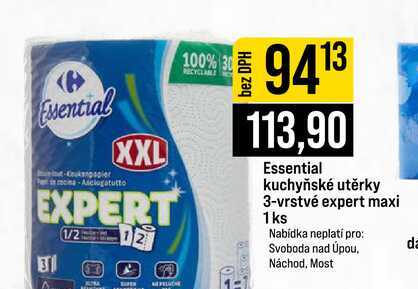 Essential kuchyňské utěrky 3-vrstvé expert maxi 1ks