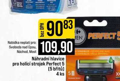 Náhradní hlavice pro holící strojek Perfect 5 (5 břitů) 4 ks