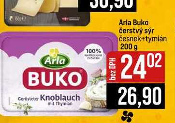 Arla Buko čerstvý sýr česnek+tymián 200 g