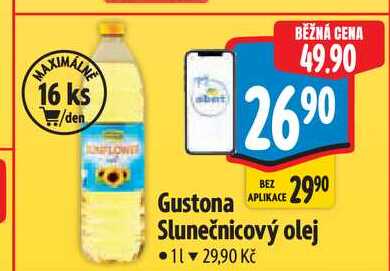 Gustona Slunečnicový olej 1 l