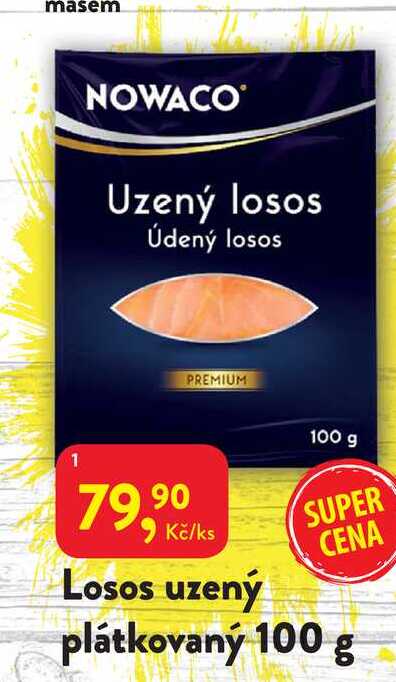 NOWACO Losos uzený plátkovaný 100 g