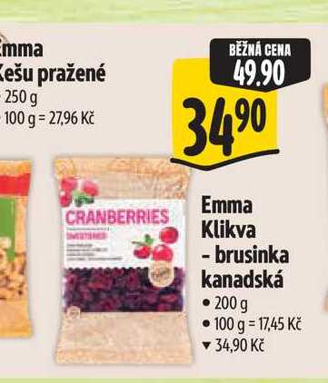 Emma Klikva - brusinka kanadská 200 g