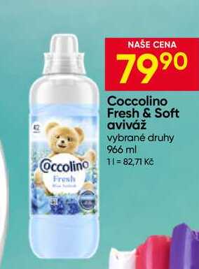 Coccolino Fresh & Soft aviváž vybrané druhy 966 ml 