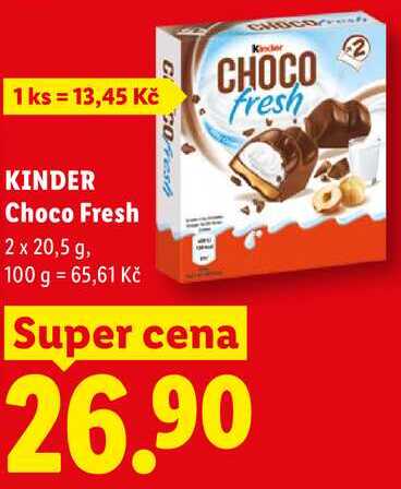 KINDER Choco Fresh, 2 x 20,5 g