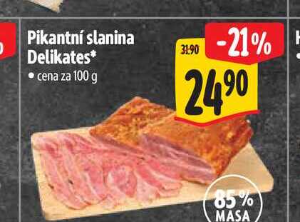Pikantní slanina Delikates 100 g
