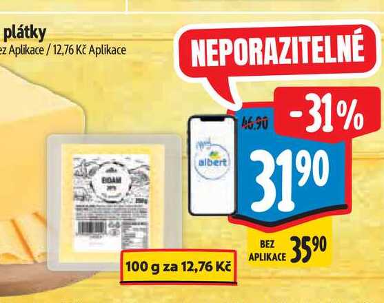 Eidam plátky 250 g
