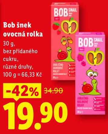 Bob šnek ovocná rolka, 30 g