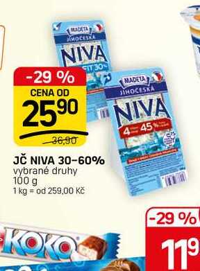 JČ NIVA 30-60% vybrané druhy 100 g 