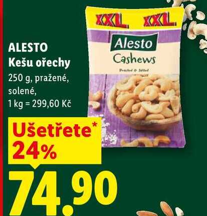 ALESTO Kešu ořechy, 250 g