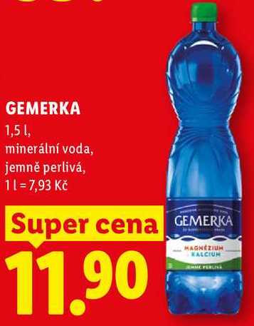 GEMERKA, 1,5 1, minerální voda
