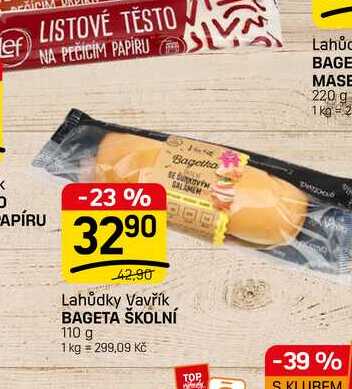 BAGETA ŠKOLNÍ 110 g