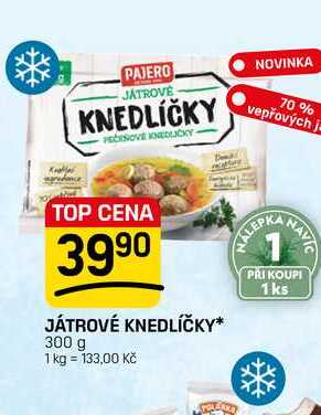 JÁTROVÉ KNEDLÍČKY* 300 g