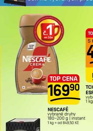 NESCAFÉ vybrané druhy 180-200 g | instant