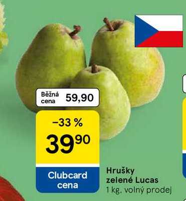 Hrušky zelené Lucas, 1 kg