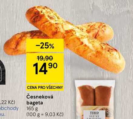 Česneková bageta, 165 g