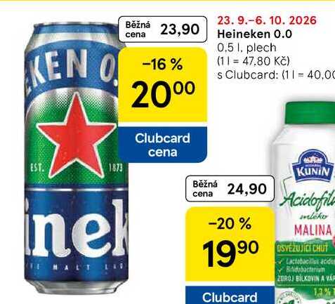 Heineken 0.0, 0,5 l, plech