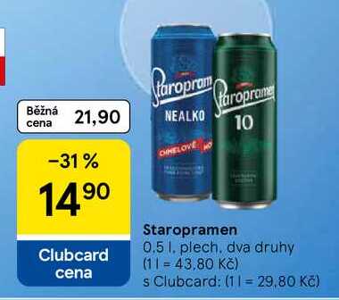 Staropramen plech, 0.5 l