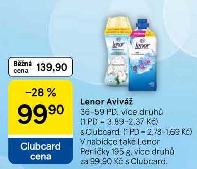 Lenor Aviváž, 36-59 PD, více druhů  