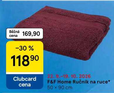 F&F Home Ručník na ruce, 50 x 90 cm