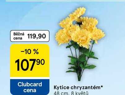 Kytice chryzantém, 48 cm, 8 květů