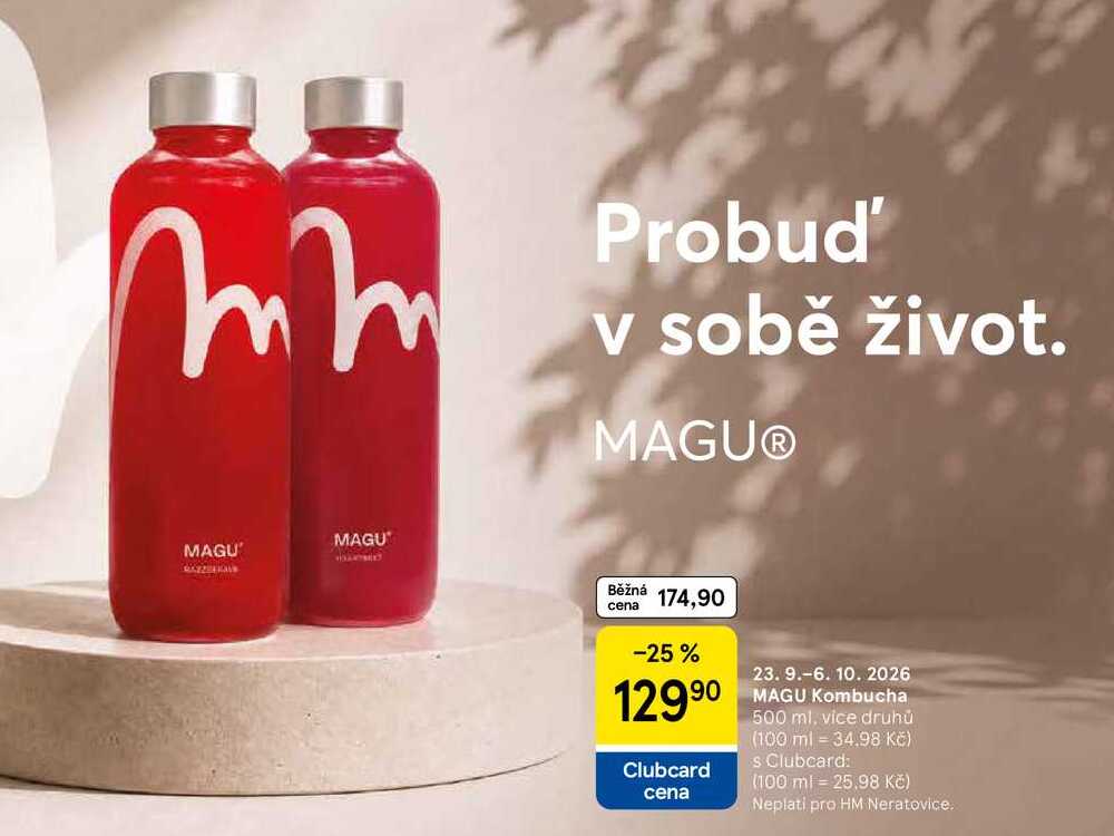 MAGU Kombucha, 500 ml, vice druhů