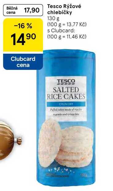 Tesco Rýžové chlebíčky, 130 g