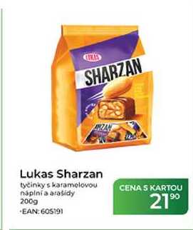 Lukas Sharzan tyčinky s karamelovou náplní a arašídy 200 g