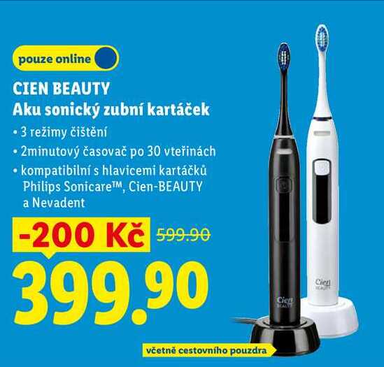 CIEN BEAUTY Aku sonický zubní kartáček
