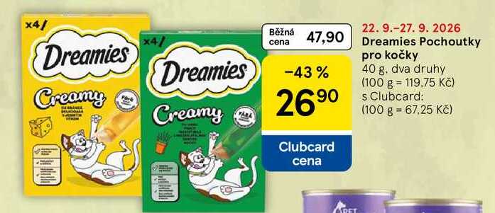 Dreamies Pochoutky pro kočky, 40 g