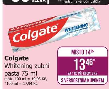 Colgate Whitening zubní pasta 75 ml