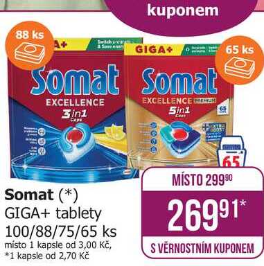 Somat tablety 100/88/75/65 ks