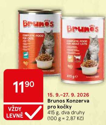 Brunos Konzerva pro kočky, 415 g