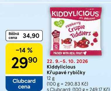 Kiddylicious Křupavé rybičky, 12 g 