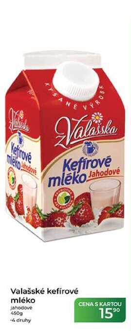 Valašské kefírové mléko jahodové 450g