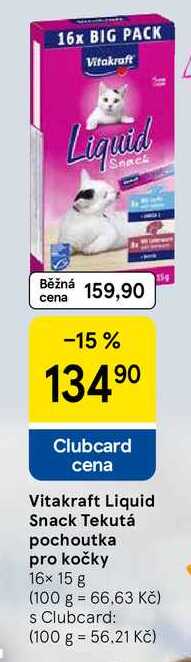 Vitakraft Liquid Snack Tekutá pochoutka pro kočky, 16x 15 g