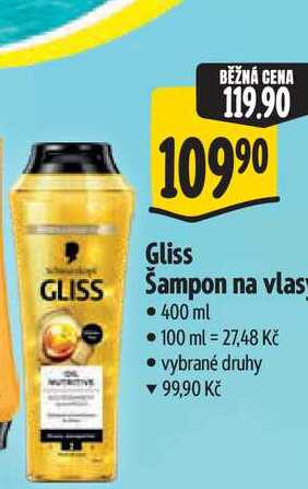 GLISS Šampon na vlasy 400 ml