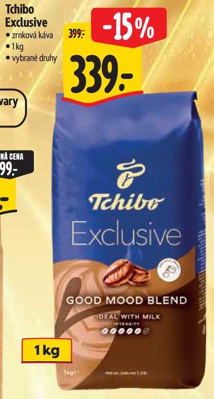 Tchibo Exclusive, zrnková káva, 1kg