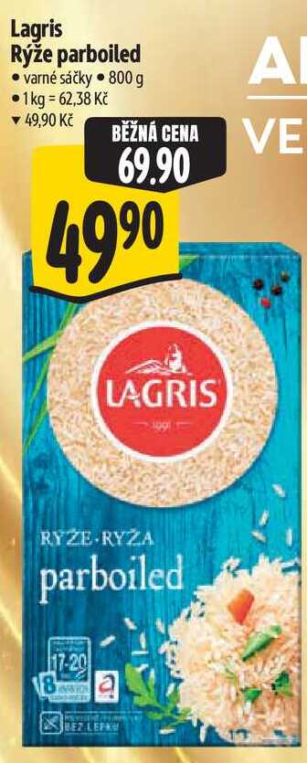 Lagris Rýže parboiled, varné sáčky, 800 g
