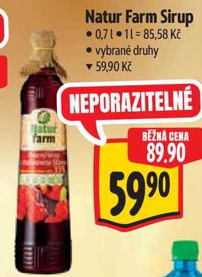 Natur Farm Sirup, 0,71